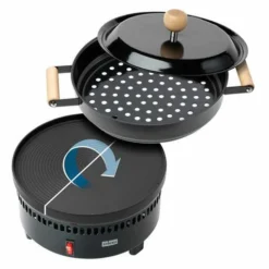 Stöckli Marroniofen Mit Holzgriff, Inkl. Grill-& Crêpe-Platte