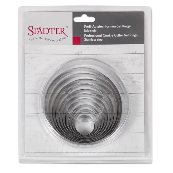Städter Ausstechform Ringe / Kreise Ø 3–12 Cm Set, 10-teilig 2 Städter Ausstechform Ringe / Kreise Ø 3–12 Cm Set, 10-teilig – Bild 2