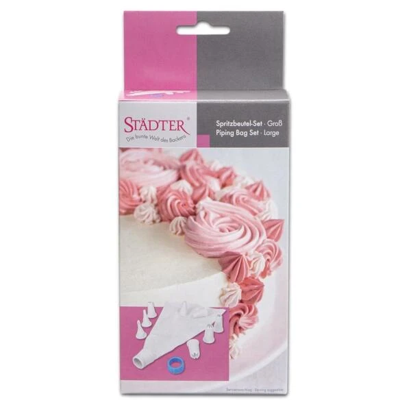 Städter Spritzbeutel Garniertüllen & Spritzbeutel Groß Set, 9-teilig 3 Städter Spritzbeutel Garniertüllen & Spritzbeutel Groß Set, 9-teilig – Bild 3