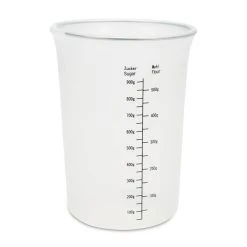 Städter Backhelfer Messbecher Ø 12 Cm / H 16,5 Cm Transparent Silikon 1.000 Ml