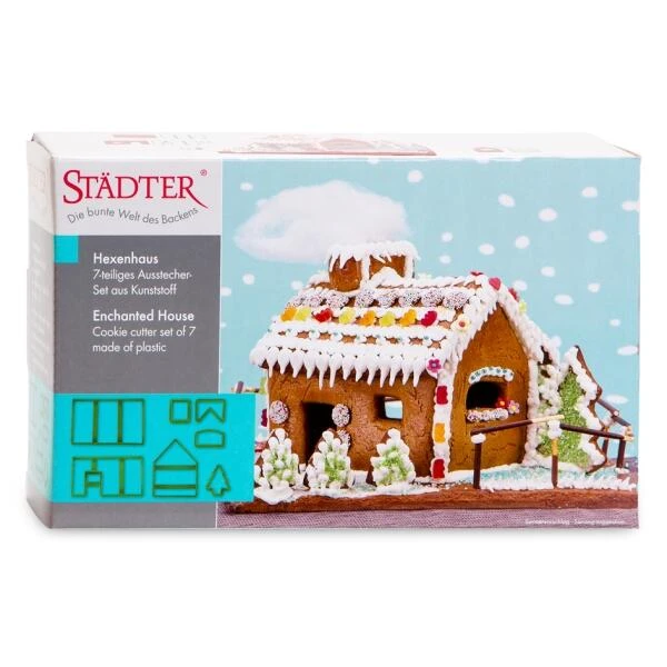 Städter Kunststoff-Ausstecher-Form Hexenhaus / Lebkuchenhaus 15 X 19 X 21 Cm Grün Set, 7-teilig 5 Städter Kunststoff-Ausstecher-Form Hexenhaus / Lebkuchenhaus 15 X 19 X 21 Cm Grün Set, 7-teilig – Bild 5