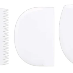 Städter Backhelfer Teigschaber 11–12,5 Cm Weiß Set, 3-teilig