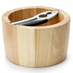 Continenta Nussschale Rund Aus Gummibaumholz Mit Qualitätsknacker