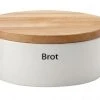 Continenta Brottopf Oval Aus Keramik Mit Holzdeckel 30 X 23 X 13,5 Cm