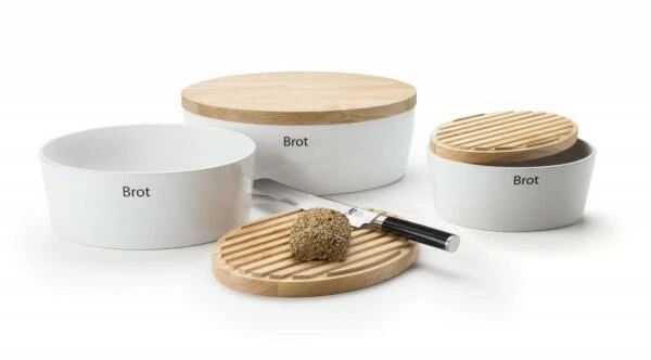 Continenta Brottopf Oval Aus Keramik Mit Holzdeckel 30 X 23 X 13,5 Cm 3 Continenta Brottopf Oval Aus Keramik Mit Holzdeckel 30 X 23 X 13,5 Cm – Bild 3