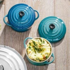 Le Creuset Mini Cocotte In Karibik -Kitchenaid Shop 3 ply PLUS 2 2