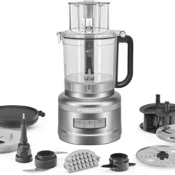 KitchenAid Food Processor 3,1L In Kontur Silber 11 KitchenAid Food Processor 3,1L In Kontur Silber -Kitchenaid Shop 5KFP1319xCU front with accessories incl Dicing Kit