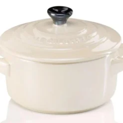 Le Creuset Mini Cocotte In Creme Metallic
