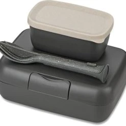 Koziol Lunch Box Candy Ready Mit Besteck-Set In Grau