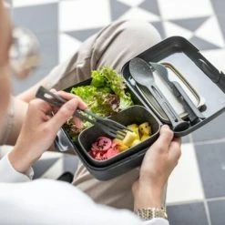 Koziol Lunch Box Candy Ready Mit Besteck-Set In Grau 5 Koziol Lunch Box Candy Ready Mit Besteck-Set In Grau -Kitchenaid Shop 7272 CANDY READY 701 5