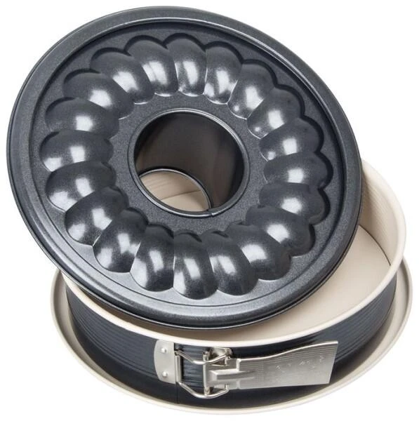 Zenker Springform Crème Noir Mit Flach- Und Rohrboden 26 Cm/ 7 Cm 2 Zenker Springform Crème Noir Mit Flach- Und Rohrboden 26 Cm/ 7 Cm – Bild 2