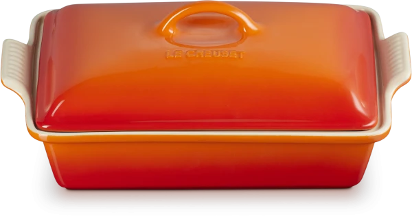 Le Creuset Auflaufform Tradition Mit Deckel, Rechteckig In Ofenrot 2 Le Creuset Auflaufform Tradition Mit Deckel, Rechteckig In Ofenrot – Bild 2