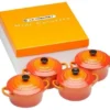 Le Creuset Mini-Cocotten Ofenrot, 4er-Set