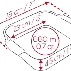 Appolia Auflaufform Quadratisch In Schiefergrau 28 Cm / 2,7 Liter -Kitchenaid Shop APPOLIA DIMENSIONS Carre 18 3 2