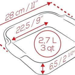 Appolia Auflaufform Quadratisch In Terracotta 28 Cm / 2,7 Liter -Kitchenaid Shop APPOLIA DIMENSIONS Carre 28 6 1