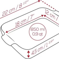 Appolia Auflaufform Rechteckig In Ecru 32 Cm / 2,7 Liter 16 Appolia Auflaufform Rechteckig In Ecru 32 Cm / 2,7 Liter -Kitchenaid Shop APPOLIA DIMENSIONS Rectangle 22 2