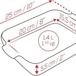 Appolia Auflaufform Rechteckig In Ecru 40 Cm / 5,2 Liter 17 Appolia Auflaufform Rechteckig In Ecru 40 Cm / 5,2 Liter -Kitchenaid Shop APPOLIA DIMENSIONS Rectangle 25 4 3