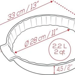Appolia Quicheform 28 Cm In Rot 7 Appolia Quicheform 28 Cm In Rot -Kitchenaid Shop APPOLIA DIMENSIONS Tourtiere 28 2