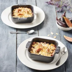 Appolia Auflaufform Quadratisch In Schiefergrau 28 Cm / 2,7 Liter -Kitchenaid Shop APPOLIA plat carre individuel ardoise 61180 PIXEL BECHAMEL 2