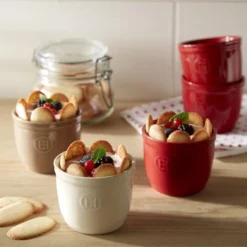 Emile Henry Töpfchen Nr. 8 In Granatapfel, 2er Set -Kitchenaid Shop EH 1008 Amb Ramekin Fruits H 4