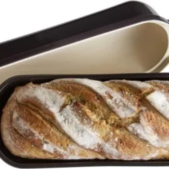 Emile Henry Kasten-Brotbackform Groß In Fusain 10 Emile Henry Kasten-Brotbackform Groß In Fusain -Kitchenaid Shop EH 5503 795503 PainCampagne BigLoaf TopBread
