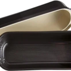 Emile Henry Kasten-Brotbackform Groß In Fusain 9 Emile Henry Kasten-Brotbackform Groß In Fusain -Kitchenaid Shop EH 5503 795503 PainCampagne BigLoaf TopOpen