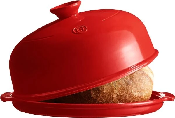 Emile Henry Brotbackform-Set In Granatapfel 1 Emile Henry Brotbackform-Set In Granatapfel