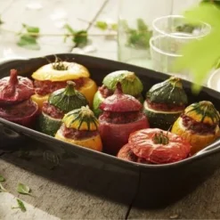 Emile Henry Gratinform Ultime Rechteckig In Fusain 42,5 X 28 X 8,5 Cm -Kitchenaid Shop EH 9650 Amb Ulime Farcis StuffedVeggies2 H 3