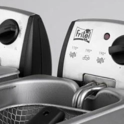 Fritel Fritteuse FR 1850 Duo -Kitchenaid Shop FR 1850 duo zijdelings aanzicht neu l