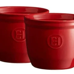 Emile Henry Töpfchen Nr. 8 In Granatapfel, 2er Set