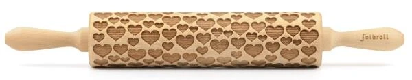 Folkroll Teigrolle Herzen Junior, 23 Cm 1 Folkroll Teigrolle Herzen Junior, 23 Cm